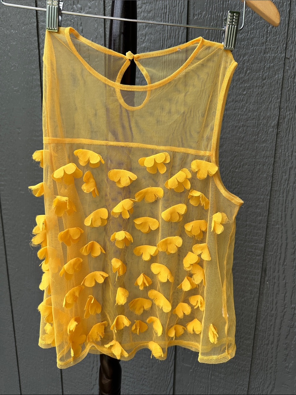 Sheer sleeveless top